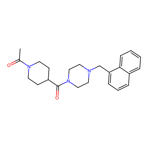 1-Acetyl-4-{[4-(naphthylmethyl)piperazinyl]carbonyl}piperidine structure
