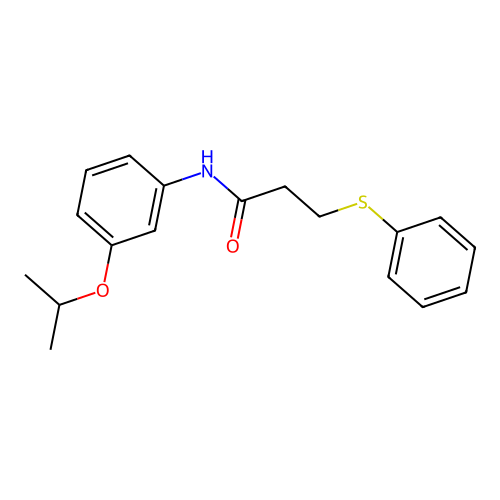 3-phenylsulfanyl-N-(3-propan-2-yloxyphenyl)propanamide structure