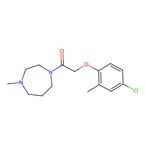 2-(4-Chloro-2-methylphenoxy)-1-(4-methyl-1,4-diazepan-1-yl)ethanone structure