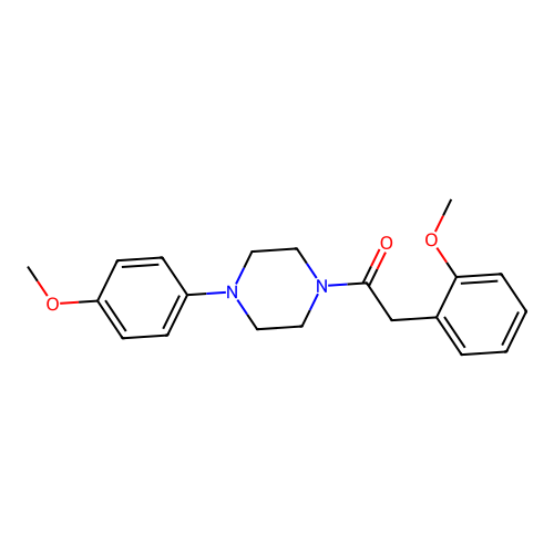 2-(2-Methoxyphenyl)-1-[4-(4-methoxyphenyl)piperazin-1-yl]ethanone structure