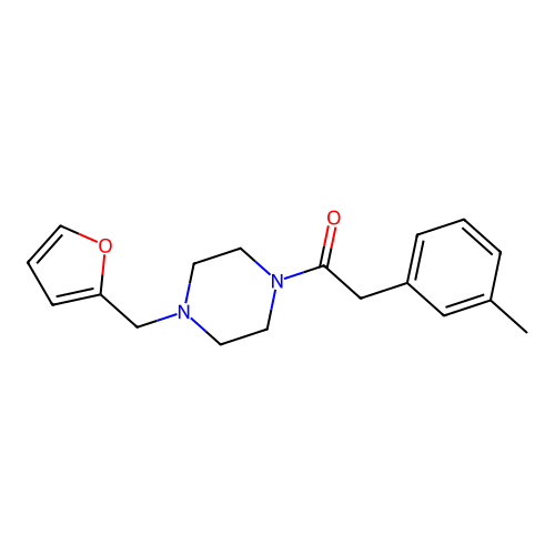 1-[4-(Furan-2-ylmethyl)piperazin-1-yl]-2-(3-methylphenyl)ethanone structure