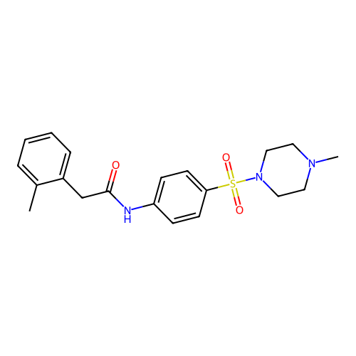 2-(2-methylphenyl)-N-[4-(4-methylpiperazin-1-yl)sulfonylphenyl]acetamide structure