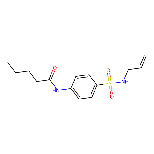 N-[4-(prop-2-enylsulfamoyl)phenyl]pentanamide structure