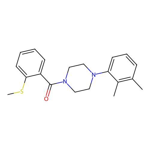 [4-(2,3-Dimethylphenyl)piperazin-1-yl]-(2-methylsulfanylphenyl)methanone structure