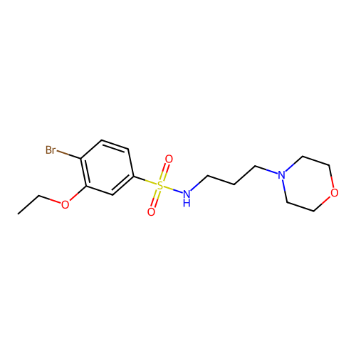 4-bromo-3-ethoxy-N-(3-morpholin-4-ylpropyl)benzenesulfonamide structure