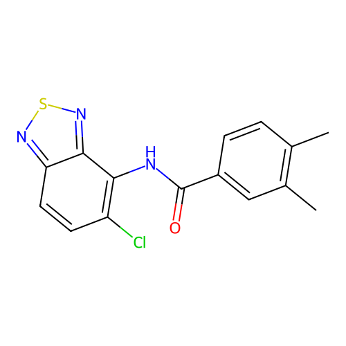 N-(5-chloro-2,1,3-benzothiadiazol-4-yl)-3,4-dimethylbenzamide structure