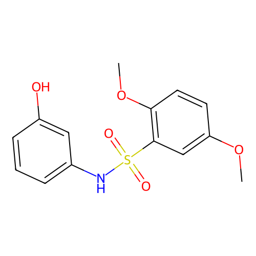 N-(3-hydroxyphenyl)-2,5-dimethoxybenzenesulfonamide structure