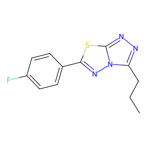 6-(4-Fluorophenyl)-3-propyl[1,2,4]triazolo[3,4-b][1,3,4]thiadiazole structure