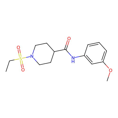 1-ethylsulfonyl-N-(3-methoxyphenyl)piperidine-4-carboxamide structure
