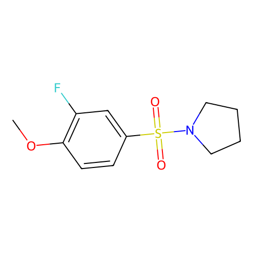 1-(3-Fluoro-4-methoxyphenyl)sulfonylpyrrolidine structure