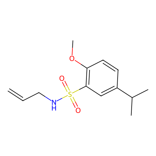 N-allyl-5-isopropyl-2-methoxybenzenesulfonamide structure