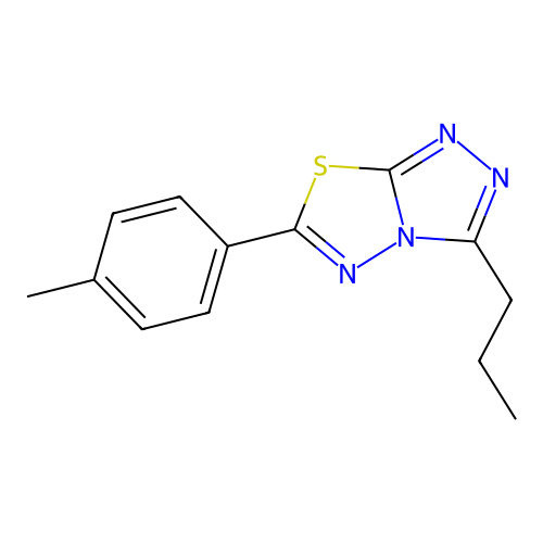 6-(4-Methylphenyl)-3-propyl[1,2,4]triazolo[3,4-b][1,3,4]thiadiazole structure