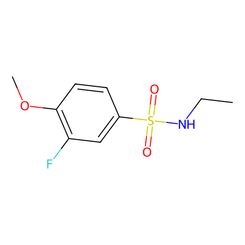 N-ethyl-3-fluoro-4-methoxybenzenesulfonamide structure