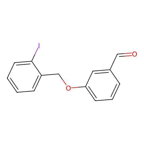 3-[(2-Iodophenyl)methoxy]benzaldehyde structure