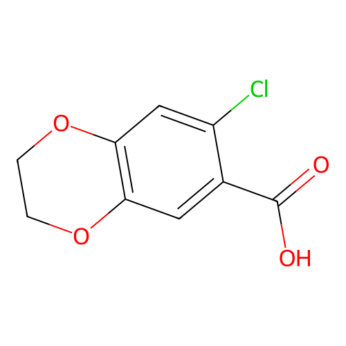 6-Chloro-2,3-dihydro-1,4-benzodioxine-7-carboxylic acid structure
