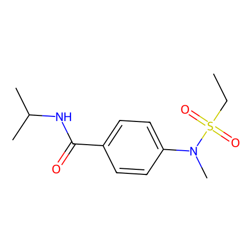 4-[ethylsulfonyl(methyl)amino]-N-propan-2-ylbenzamide structure