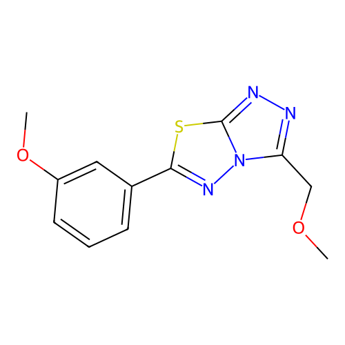 3-(Methoxymethyl)-6-(3-methoxyphenyl)[1,2,4]triazolo[3,4-b][1,3,4]thiadiazole structure