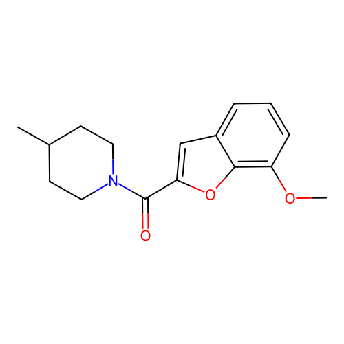 (7-Methoxy-1-benzofuran-2-yl)-(4-methylpiperidin-1-yl)methanone structure