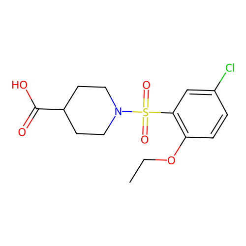 1-[(5-Chloro-2-ethoxyphenyl)sulfonyl]piperidine-4-carboxylic acid structure