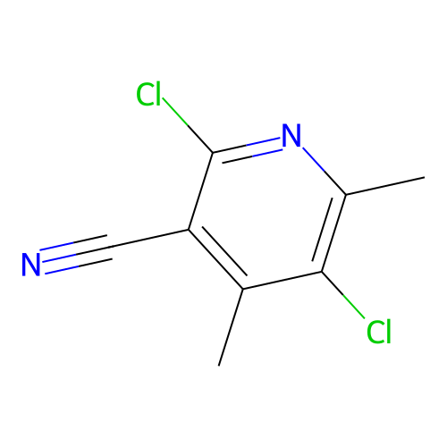 2,5-Dichloro-4,6-dimethylpyridine-3-carbonitrile structure