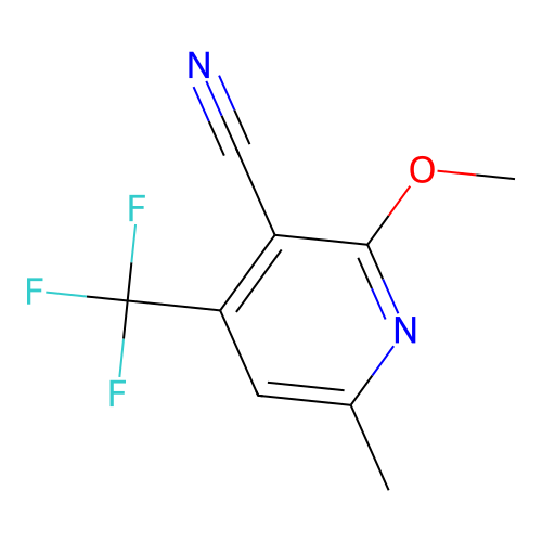 2-Methoxy-6-methyl-4-(trifluoromethyl)pyridine-3-carbonitrile structure