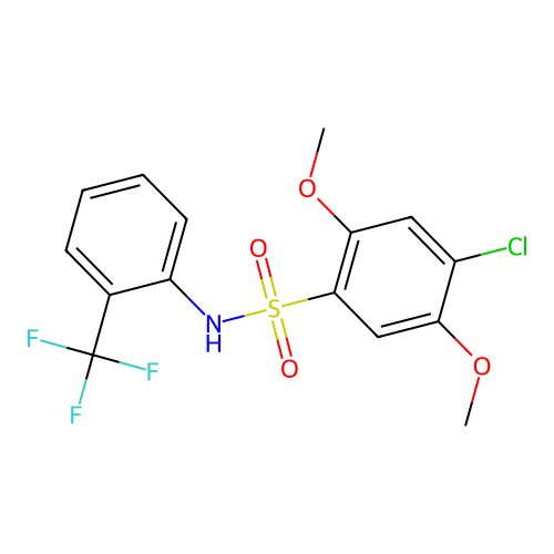 [(4-Chloro-2,5-dimethoxyphenyl)sulfonyl][2-(trifluoromethyl)phenyl]amine structure