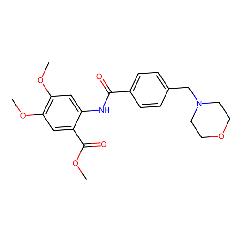 Methyl 4,5-dimethoxy-2-({[4-(morpholin-4-ylmethyl)phenyl]carbonyl}amino)benzoate structure