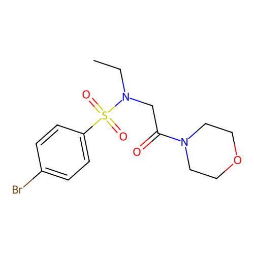 4-bromo-N-ethyl-N-[2-(morpholin-4-yl)-2-oxoethyl]benzenesulfonamide structure