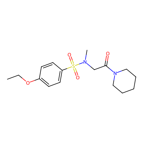 4-ethoxy-N-methyl-N-(2-oxo-2-piperidin-1-ylethyl)benzenesulfonamide structure