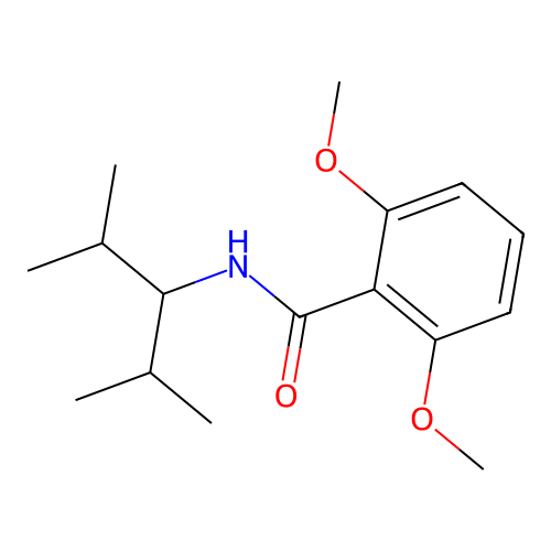N-(2,4-dimethylpentan-3-yl)-2,6-dimethoxybenzamide structure