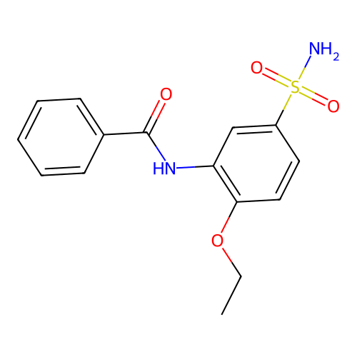 N-(2-ethoxy-5-sulfamoylphenyl)benzamide structure