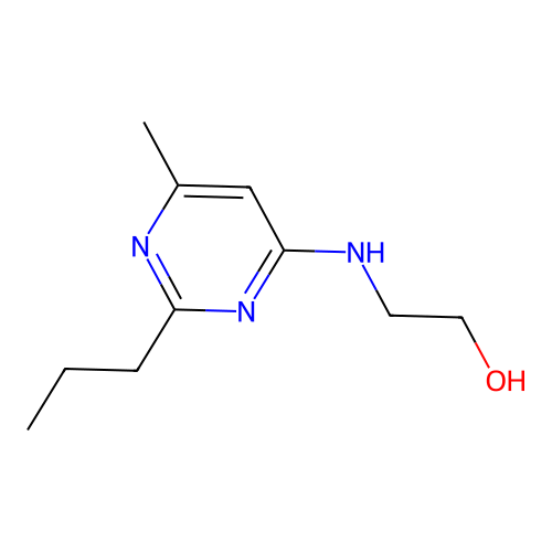 2-[(6-Methyl-2-propyl-4-pyrimidinyl)amino]ethanol structure