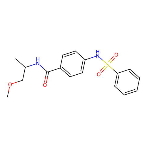 4-(benzenesulfonamido)-N-(1-methoxypropan-2-yl)benzamide structure