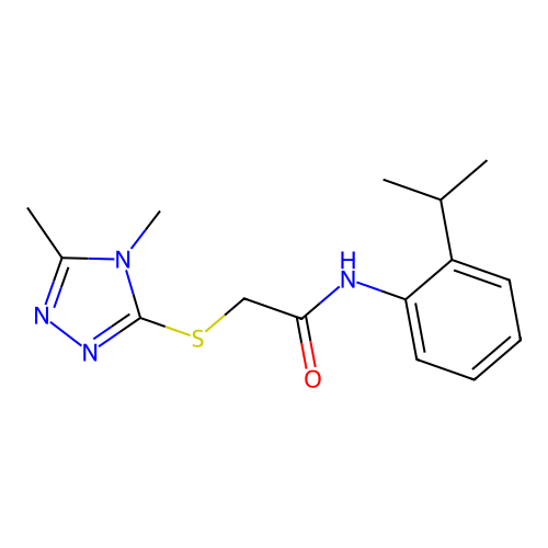 2-[(4,5-dimethyl-1,2,4-triazol-3-yl)sulfanyl]-N-(2-propan-2-ylphenyl)acetamide structure