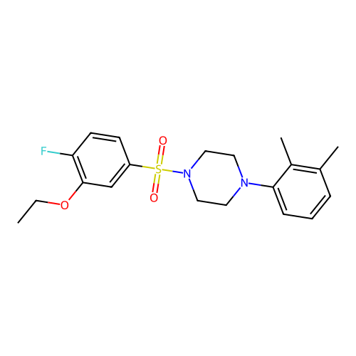 1-(2,3-Dimethylphenyl)-4-(3-ethoxy-4-fluorophenyl)sulfonylpiperazine structure
