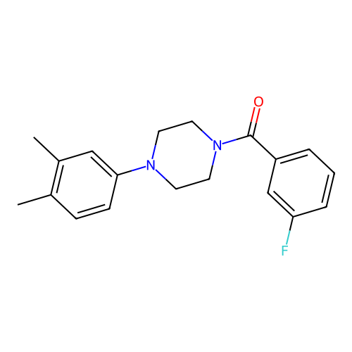 1-(3,4-Dimethylphenyl)-4-(3-fluorobenzoyl)piperazine structure
