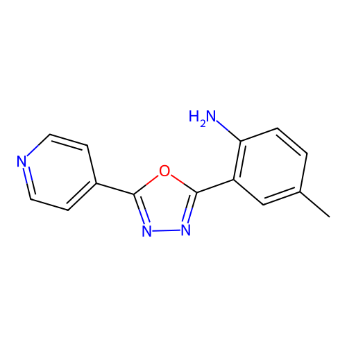 4-Methyl-2-(5-pyridin-4-yl-1,3,4-oxadiazol-2-yl)aniline structure