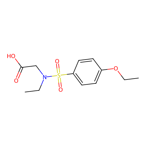 N-[(4-ethoxyphenyl)sulfonyl]-N-ethylglycine structure
