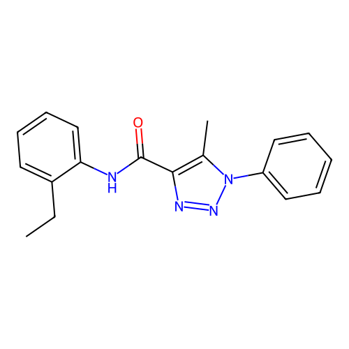 N-(2-ethylphenyl)-5-methyl-1-phenyltriazole-4-carboxamide structure