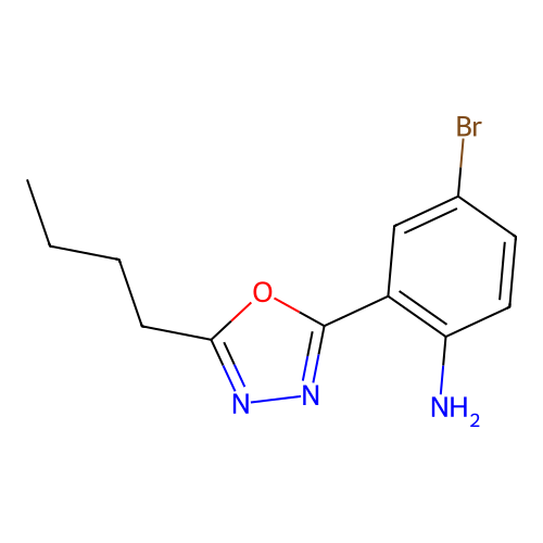 4-Bromo-2-(5-butyl-1,3,4-oxadiazol-2-yl)aniline structure