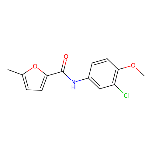 N-(3-chloro-4-methoxyphenyl)-5-methylfuran-2-carboxamide structure