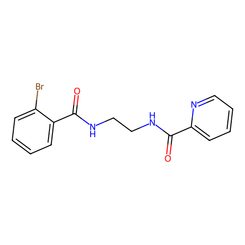 N-[2-[(2-bromobenzoyl)amino]ethyl]pyridine-2-carboxamide structure