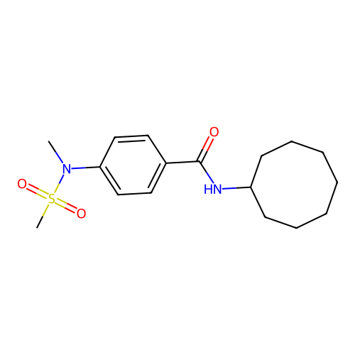 N-cyclooctyl-4-[methyl(methylsulfonyl)amino]benzamide structure