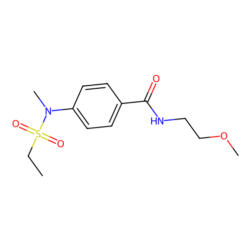 4-[ethylsulfonyl(methyl)amino]-N-(2-methoxyethyl)benzamide structure