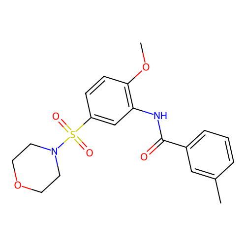 N-(2-methoxy-5-morpholin-4-ylsulfonylphenyl)-3-methylbenzamide structure