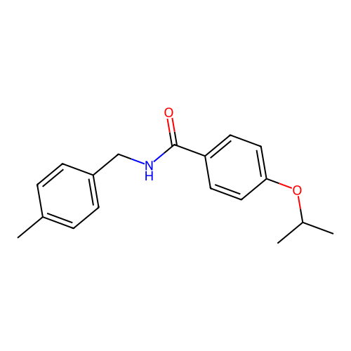 N-(4-methylbenzyl)-4-(propan-2-yloxy)benzamide structure
