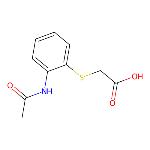 2-(2-acetamidophenyl)sulfanylacetic Acid structure