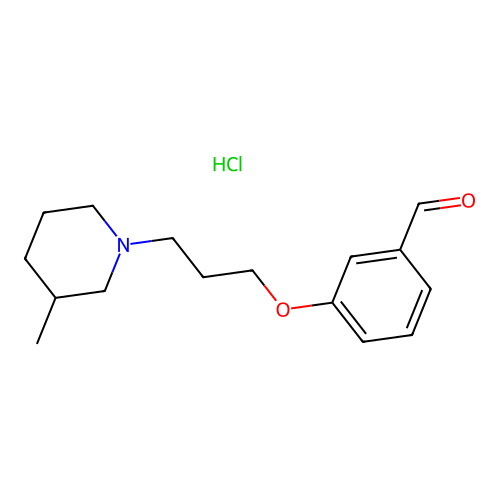 3-[3-(3-Methyl-1-piperidinyl)propoxy]benzaldehyde hydrochloride structure