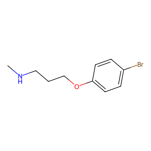 3-(4-bromophenoxy)-N-methylpropan-1-amine structure