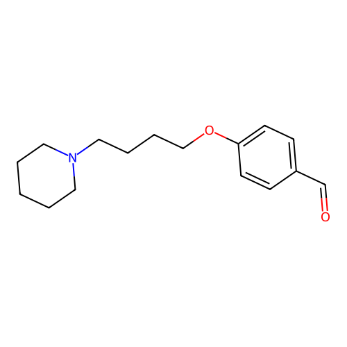 4-[4-(Piperidin-1-yl)butoxy]benzaldehyde structure